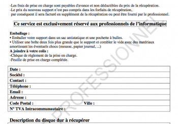 La procédure et les tarifs